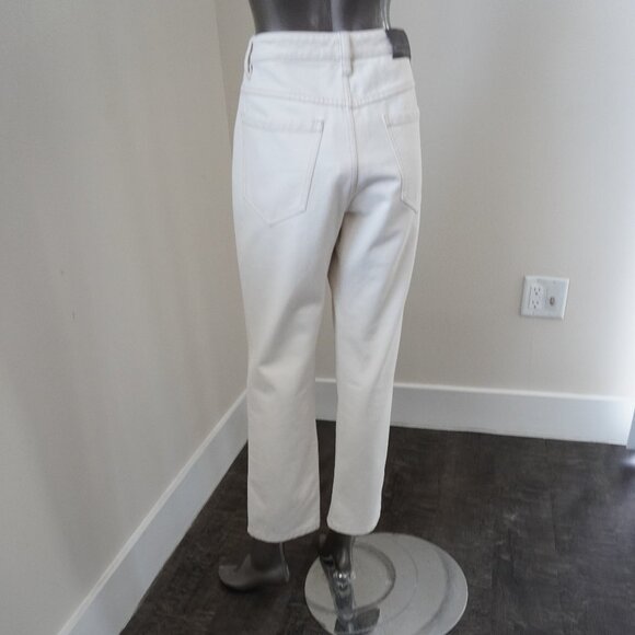 Brunello Cucinelli Monili Jeans Ecru Denim Straight Leg Size 6 New Tag $1595 - Picture 8 of 13